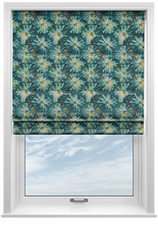 Honeycomb, Teal - Roman Blind